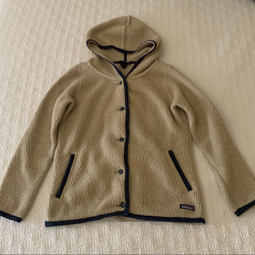 Patagonia Shearling Fleece Hooded Cardigan